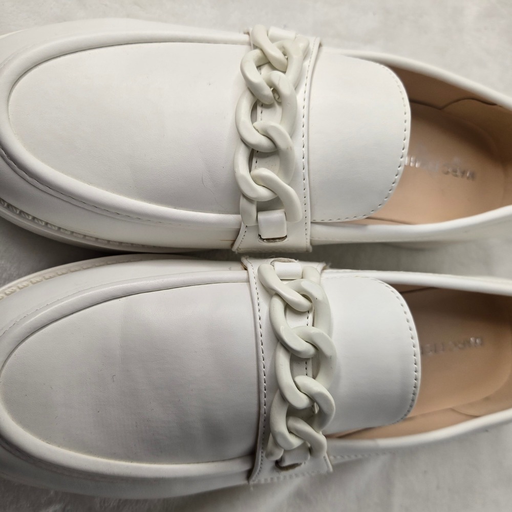 Marc Fisher Babbea White Chain Link Platform Loafers MFBABBEA Womens 8M - Picture 6 of 9